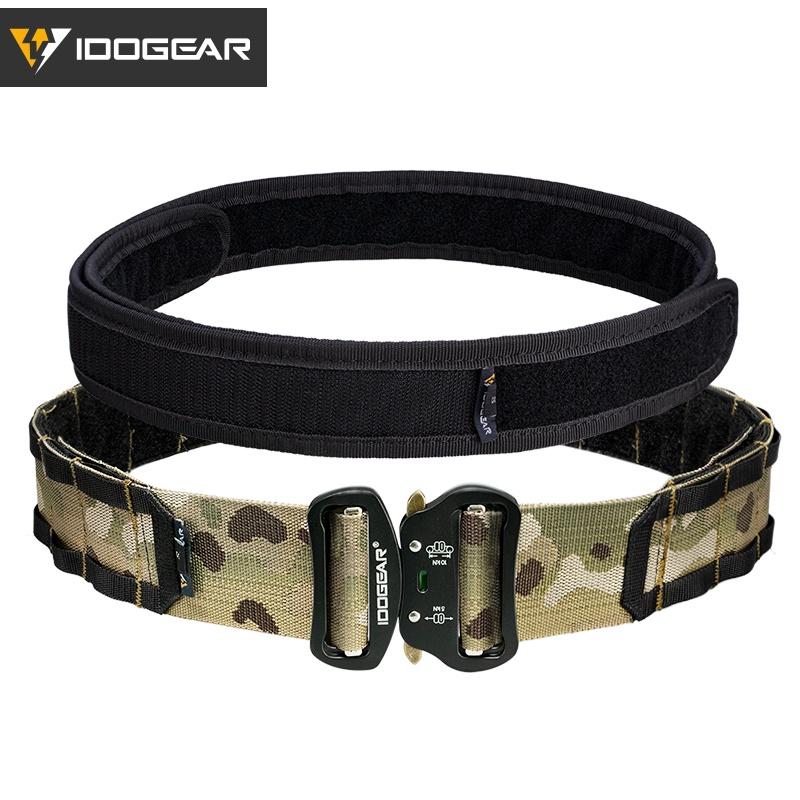IDOGEAR 2 Inch Tactical Combat Belt Quick Release Buckle MOLLE Military Hunting Combat Belt Durable Nylon 3414