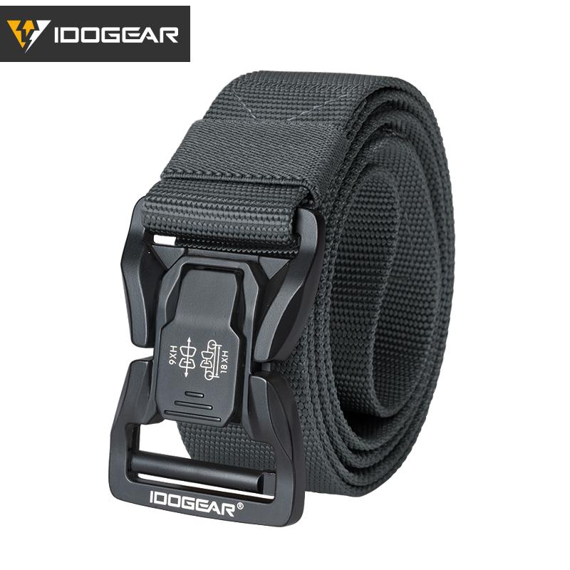 IDOGEAR Tactical Combat Belt Metal Buckle qucik release belt hook & loop Duty Mens Belt High Quality Nylon Belts 3427
