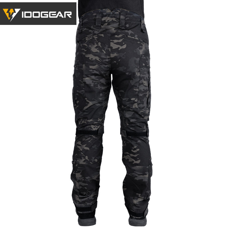 IDOGEAR Combat UFS Flex Pants Tactical Pants w/ Knee Pads Camo Trousers For Military, Airsoft, Shooting Sports 3209