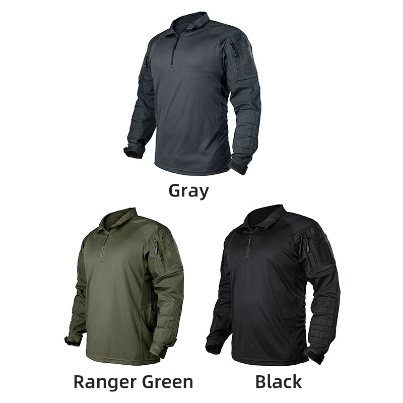 IDOGEAR UFS Tactical Shirt BDU Combat Clothes With Elbow Pads with Arm Big Pockets Slight Elasticity Shirt Breathable Top 3116