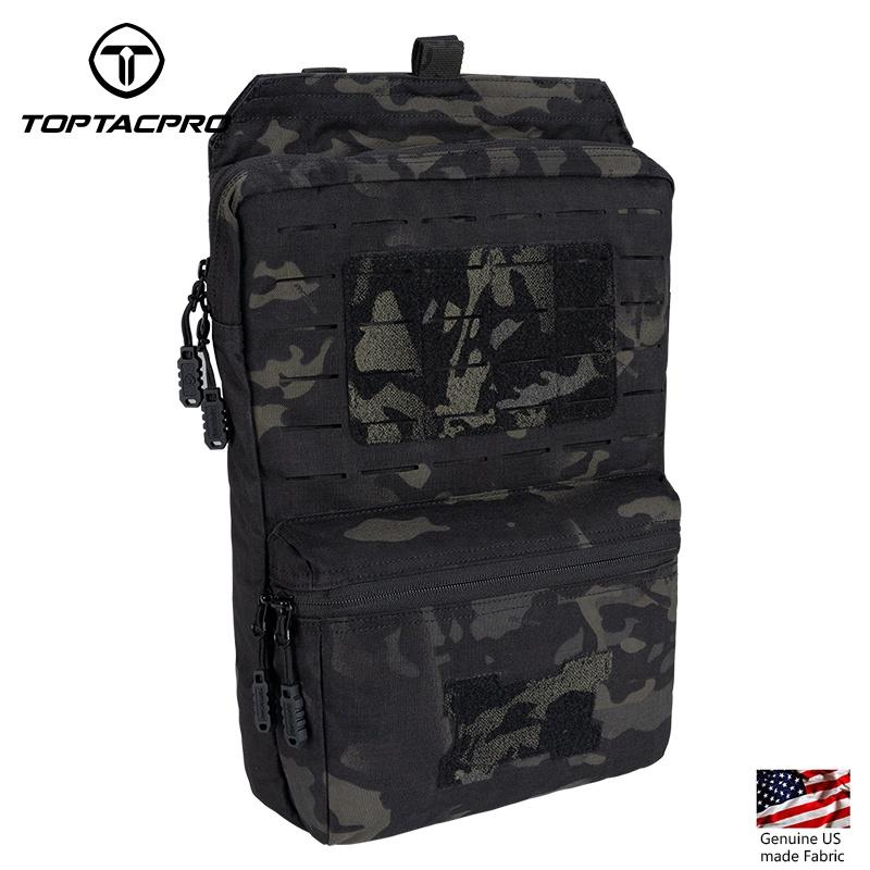 TOPTACPRO Tactical Hydration Backpack 2L MOLLE Water Bag Hydration Pouch Backpack Double Sundries Pouch 500D Cordura Nylon 8505