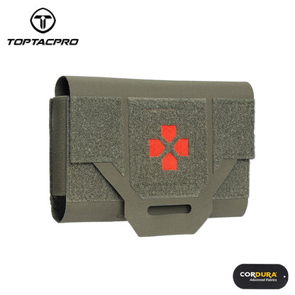 TOPTACPRO Tactical Medical Pouch First Aid Kit EMT IFAK Pouch Laser Cut Molle Micro Medical Pouch Blow-Out Pouch Survival Kit Magazine Holder Carrier EMT EDC Pouch Emergency Bag Army Military Camouflage Waist Pack 8508