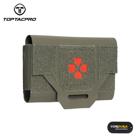 TOPTACPRO Tactical Medical Pouch First Aid Kit EMT IFAK Pouch Laser Cut Molle Micro Medical Pouch Blow-Out Pouch Survival Kit Magazine Holder Carrier EMT EDC Pouch Emergency Bag Army Military Camouflage Waist Pack 8508