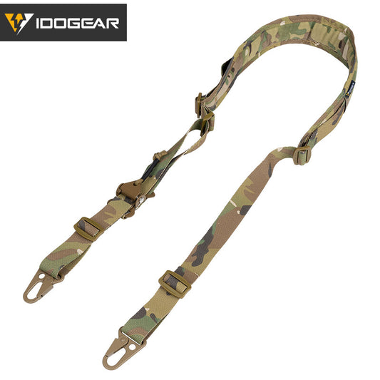 IDOGEAR Tactical Slings 2 Point Safety Sling Quick Adjust Padded Buckle Military Combat 2 Point Shoulder Strap Camera Slings Adjustable 3428