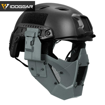 IDOGEAR Tactical JAY Fast Half Face Mask Breathable Mesh Modular Design for Fast Helmet 3603