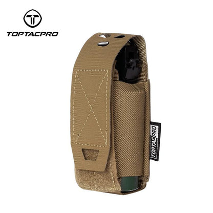 TOPTACPRO Tactical Flashbang Pouch 9mm Magazine Pouch MOLLE Laser Cut Quick Release Military Army Camo Tactical Flashbang Pouch 8502