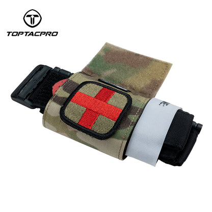 TOPTACPRO TA Tactical Tourniquet Holder Pouch Medical First Aid Kits Lightweight 8529