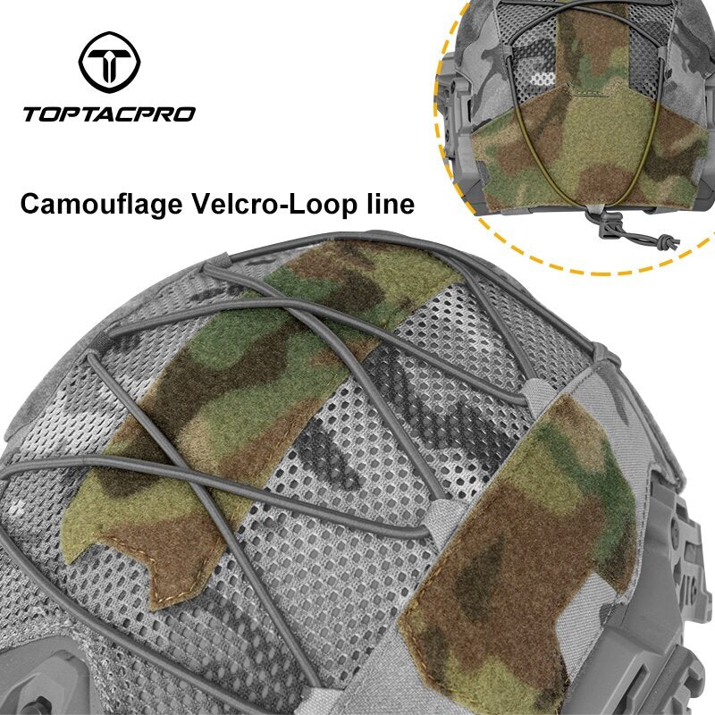 TOPTACPRO Tactical Helmet Cover for WENDY Helmet 500D Cordura Nylon Military Headwear Helmet Cloth Hook & Loop 8802
