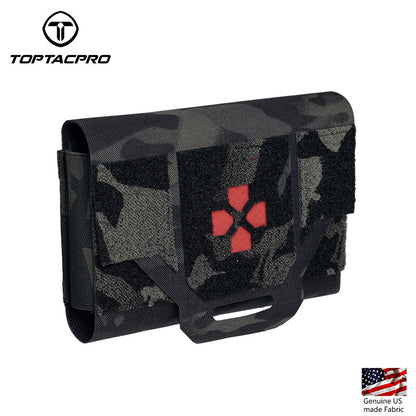 TOPTACPRO Tactical Medical Pouch First Aid Kit EMT IFAK Pouch Laser Cut Molle Micro Medical Pouch Blow-Out Pouch Survival Kit Magazine Holder Carrier EMT EDC Pouch Emergency Bag Army Military Camouflage Waist Pack 8508