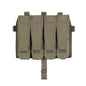 IDOGEAR PEW Tactical Quadruple Magazine Panle Pouch SMG Magazine Pouch Carrier for AVS Vest Detachable Flap SMG 9MM .45 Mag Pouch P046