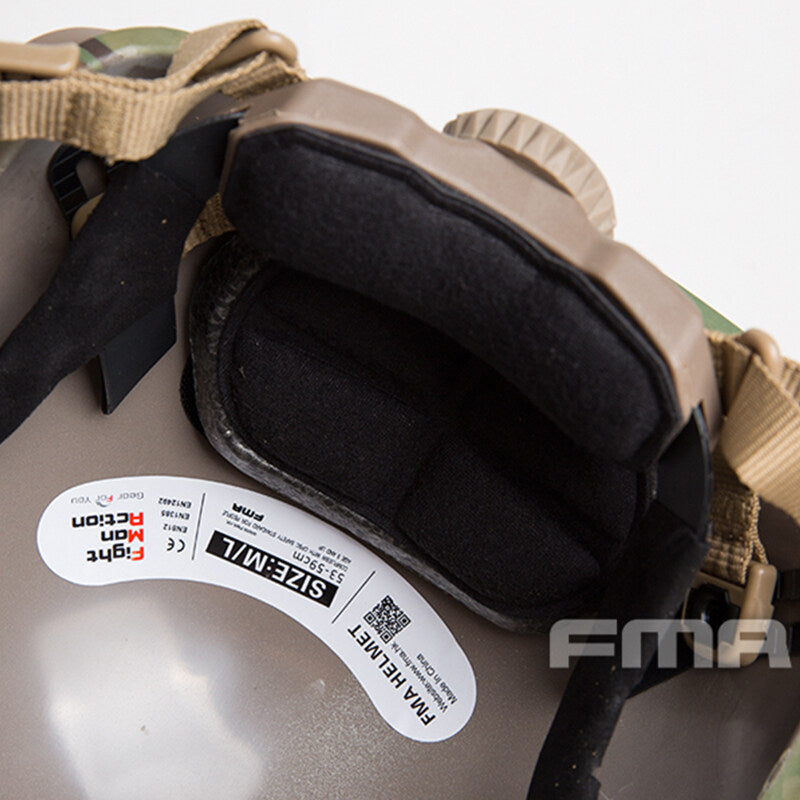 FMA Tactical Maritime Helmet Thick and Heavy Version (M/L) with NVG Shroud Gasket Suspension System High Tenacity Military Hiking Camping Cycling Helmet  Outdoor