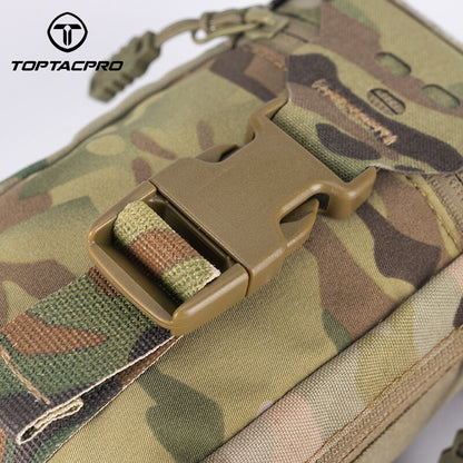 TOPTACPRO Tactical ATD EMT Medical Pouch First Aid Molle Pouch Rip-Away IFAK Medical Light Bag 8521