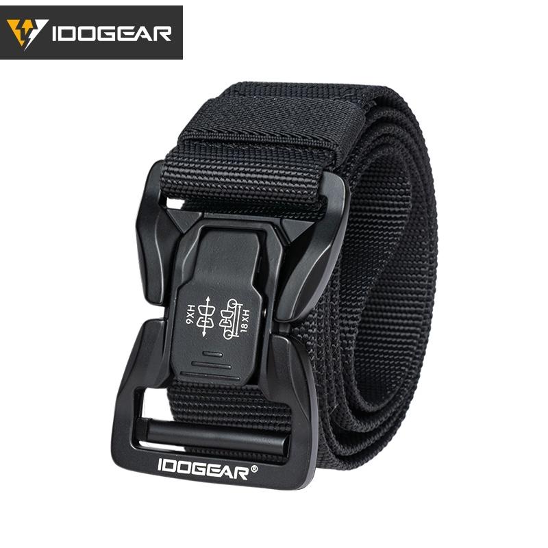 IDOGEAR Tactical Combat Belt Metal Buckle qucik release belt hook & loop Duty Mens Belt High Quality Nylon Belts 3427