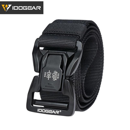 IDOGEAR Tactical Combat Belt Metal Buckle qucik release belt hook & loop Duty Mens Belt High Quality Nylon Belts 3427