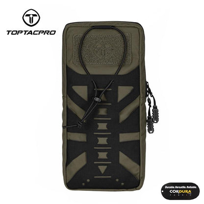 TOPTACPRO Tactical Hydration Pouch With Inner Bladder Water Bag Laser Cut MOLLE Hydration Pouch 8504