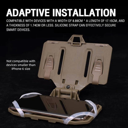 IDOGEAR Tactical Phone Case Mobile Pouch MOLLE Shell Foldable Navigation Board Silicone Strap Folding Fixed Buckle For Iphone6 Outdoor MB-03