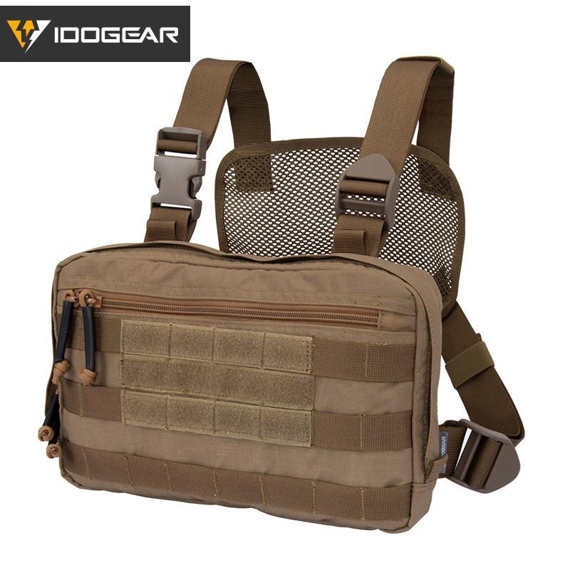 IDOGEAR Tatcical Chest Recon Bag MOLLE Military Chest Rig Shoulder Bag Tactical Wargame Multi-Purpose Combat EDC Pouch 3537