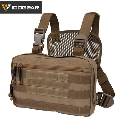 IDOGEAR Tatcical Chest Recon Bag MOLLE Military Chest Rig Shoulder Bag Tactical Wargame Multi-Purpose Combat EDC Pouch 3537