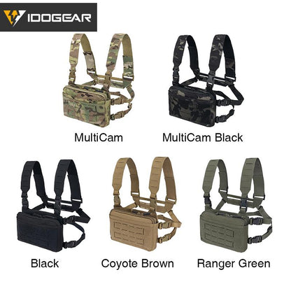 IDOGEAR KGR Tactical Chest Rig Modular Lightweight Chest Rig With DOPE 5.56 Triple Mag Pouch Kangaroo Chest Rig Front Panel 3319