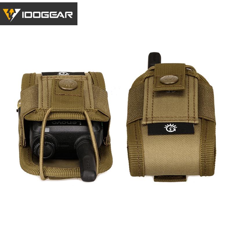 IDOGEAR Tactical Mini Radio Pouch Molle Walkie-talkie Interphone Pouch Military Camouflage Radio Pouch 3536
