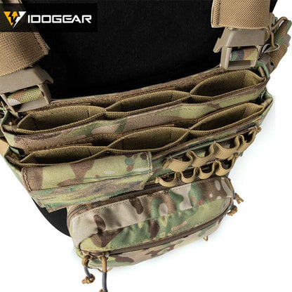 IDOGEAR Tactical Chest Rig Modular Lightweight Chest Rig MK3 Full Set Military w/ 5.56 Mag Pouch Pantiball Hiking Camping Outdoor Gear
