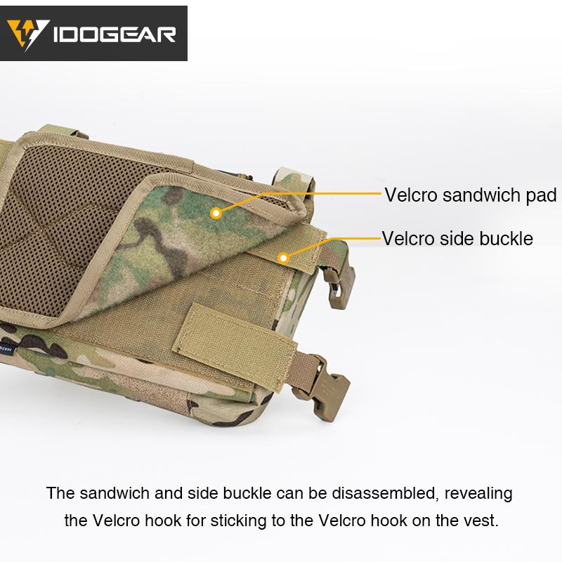 IDOGEAR KGR Tactical Chest Rig Modular Lightweight Chest Rig With DOPE 5.56 Triple Mag Pouch Kangaroo Chest Rig Front Panel 3319
