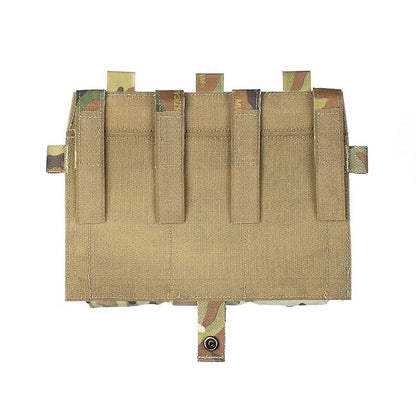 IDOGEAR PEW Tactical AVS Triple Magazine Pouch Detachable Flap M4 Magazine Pouch Hook & Loop 556 762 Mag Carrier Tactical Vest Front Panel with Mag Pouch P037 Wargame Survival Kit