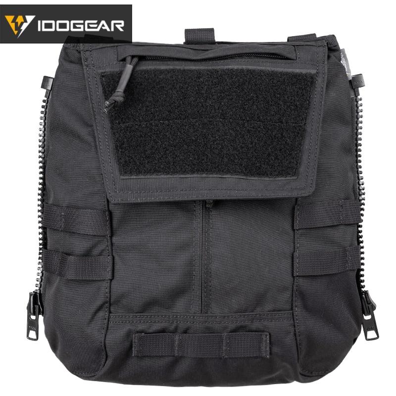IDOGEAR Tactical Zip on Panel Pouch Military Molle Backpack Plate Carrier Bag For CPC AVS JPC2.0 NCPC Vest 3531