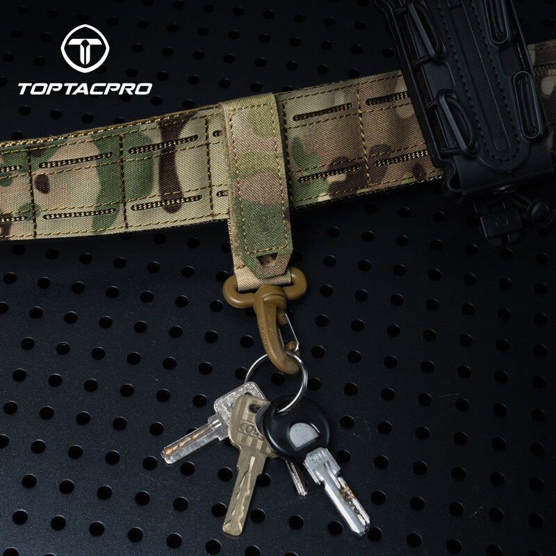 TOPTACPRO Tactical Wiregate Carabiner Snap Clip Hook Belt Keychain Multi-function Gloves Hooks 8903