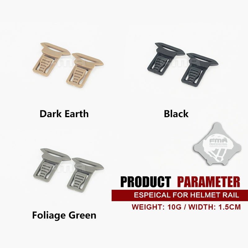 FMA Tactical Goggle Swivel Clip 2pcs For Helmet Side Rails Tactical Combat Plastic Mount Helmets Quick Release Accessories Outdoor