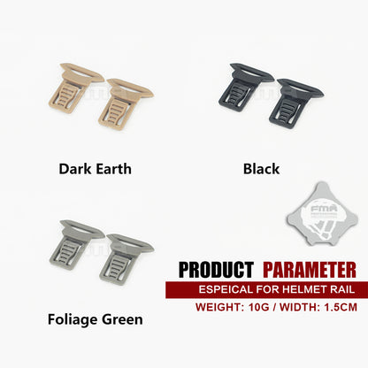 FMA Tactical Goggle Swivel Clip 2pcs For Helmet Side Rails Tactical Combat Plastic Mount Helmets Quick Release Accessories Outdoor