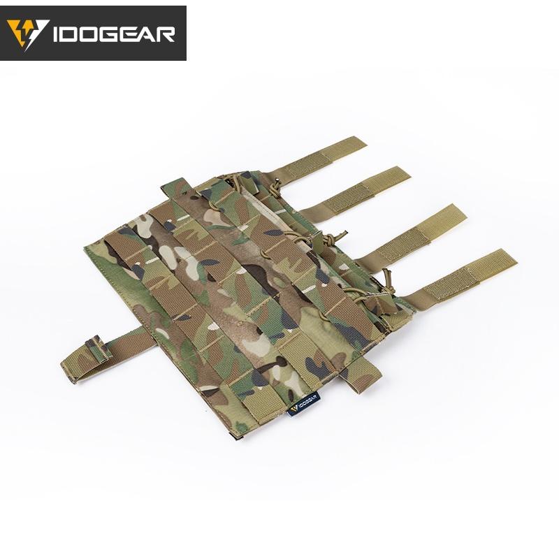IDOGEAR Tactical MOLLE Panel TRI Pouch For AVS JPC2.0 Detachable Front Flap Triple Magazine Pouch Vest Front Panel 3579