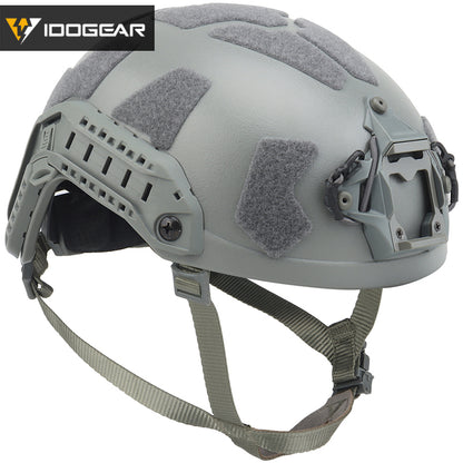 IDOGEAR Tactical FAST Helmet SF Style SUPER High Cut FAST Helmet 7.5mm Thickness Full Protective Version MH Tactical Fast Helmet Head Outdoor Wargame Training Protect Gear 6803