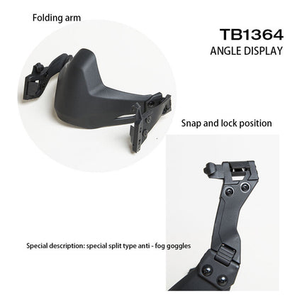 FMA Tactical Half Face Mask Seal Mask Folding For Tactical Helmet B Version With Goggle Hook 1364
