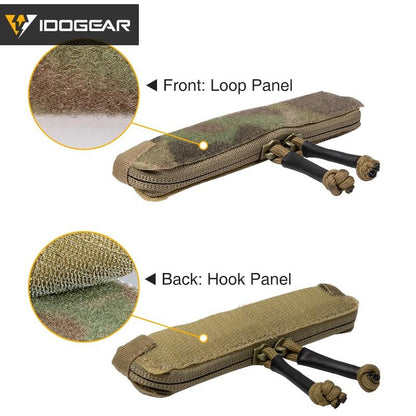 IDOGEAR Tactical Double Zipper Insert Pouch Storage Pocket Zipper Cover for JPC2.0 CPC AVS Vest