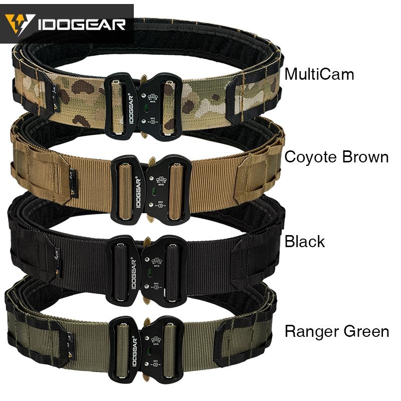 IDOGEAR 2 Inch Tactical Combat Belt Quick Release Buckle MOLLE Military Hunting Combat Belt Durable Nylon 3414