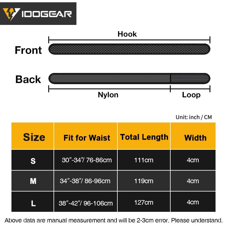 IDOGEAR Tactical Inner Belt Hook Liner 1.7" Waist Belt Black&Khaki 3426