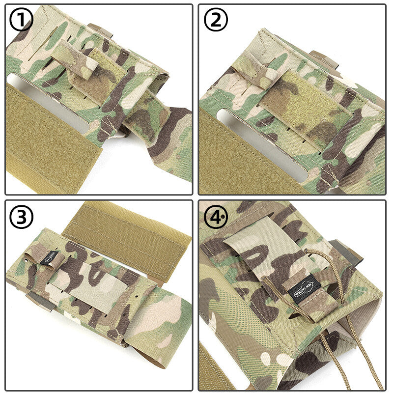 IDOGEAR PEW Tactical Radio Pouch for PRC 152 148 MPU5 CP Style Airlite Configurable Radio Pouch for SPC Vest P044