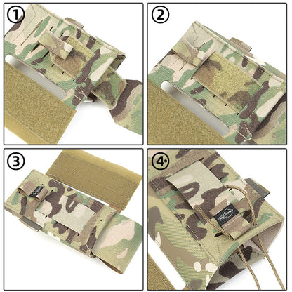 IDOGEAR PEW Tactical Radio Pouch for PRC 152 148 MPU5 CP Style Airlite Configurable Radio Pouch for SPC Vest P044