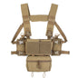 IDOGEAR PEW Tactical MK3/MK4 Chest Rig D3 500D Original Matte Cordura Fabric MK4 Full Set Chest Rig with Radio Pouch with Drop Pouch IDOGEAR & PEW Tactical Chest Rig VT01