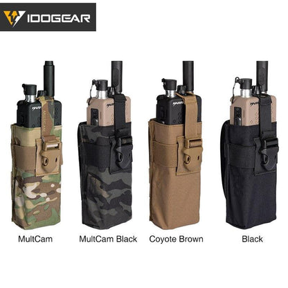 IDOGEAR Tactical Radio Pouch For RRV Vest Walkie Talkie MOLLE MBITR TRI PRC-148 152 3552 Multicam