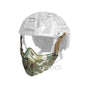 FMA Tactical Half Face Mask with Helmet Rail Connect for SF Tactical Helmet Military Face Protector Tactical Training Wargame Half Face Mask TB1335
