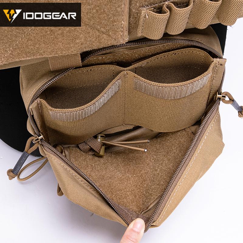 IDOGEAR Tactical Chest Rig Modular Lightweight Chest Rig MK3 Full Set Military w/ 5.56 Mag Pouch Pantiball Hiking Camping Outdoor Gear