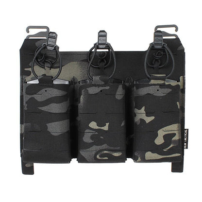 IDOGEAR PEW Tactical Triple 556 Magazine Pouch FERRO STYLE KTAR Front Flap FCPC Front Magazine Pouch Laser Cut MOLLE Military Mag Carrier VT13