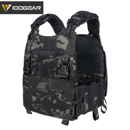 IDOGEAR LSR 500D Tactical Vest Training With Elastic Sides Combat Vest Quick Release Laser Cut Military Plate Carrier 3318