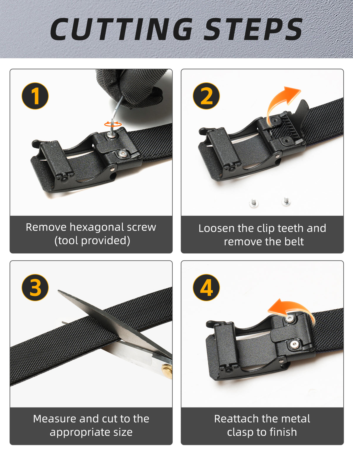 IDOGEAR Men's 1.25" Nylon Ratchet Belt Adjustable Duty CCW Belts 3443