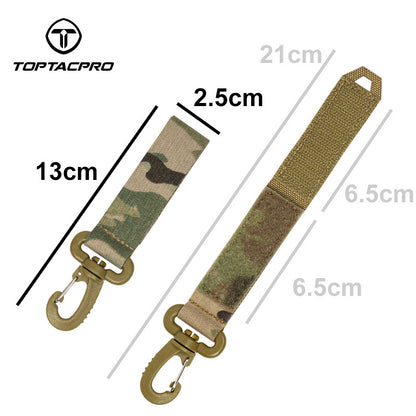 TOPTACPRO Tactical Wiregate Carabiner Snap Clip Hook Belt Keychain Multi-function Gloves Hooks 8903