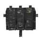IDOGEAR PEW Tactical AVS Triple Magazine Pouch Detachable Flap M4 Magazine Pouch Hook & Loop 556 762 Mag Carrier Tactical Vest Front Panel with Mag Pouch P037 Wargame Survival Kit