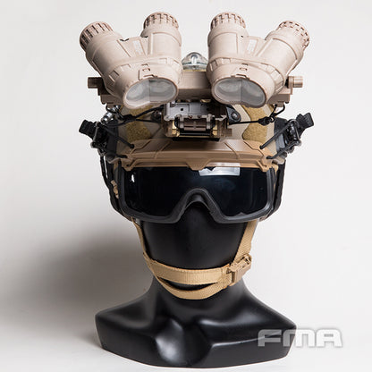 FMA Tactical Protective Glasses For Tactical Helmet Protective Glasses Anti Fog Dust Paintball gear white lens Tactical Hiking Camping Wargame Military Airsoft Gear 1333