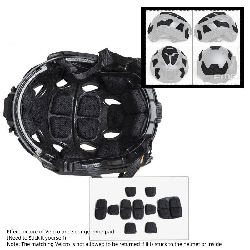 FMA Tactical Helmet with Half Face Mask SF Style Helmet with NVG Shroud Military Helmet & Mask Set Outdoor Gear 1365A